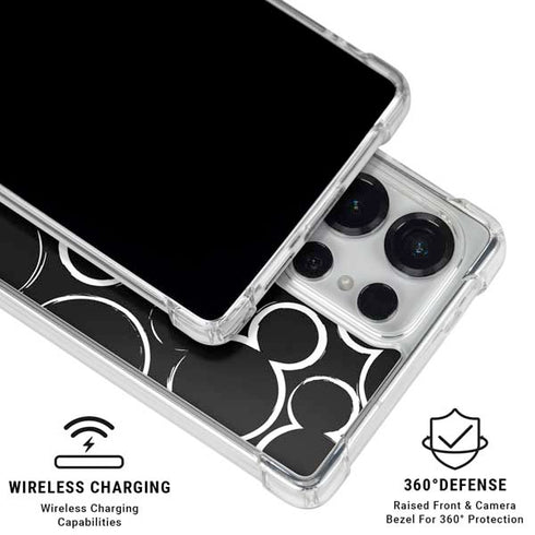 Disney Mickey Mouse Logo Pattern Galaxy S25 Ultra Clear Case
